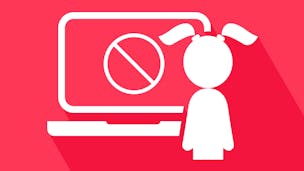 Child using laptop