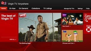 Virgin TV Anywhere homepage