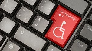 Disability symbol on computer keyboard