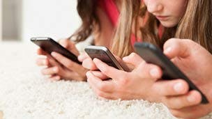 Family on phones
