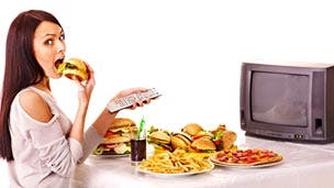 Woman eating food