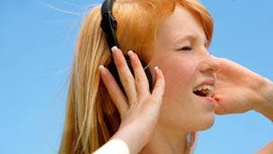 Woman listening to music