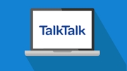 TalkTalk logo and laptop
