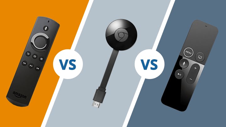 Amazon fire stick vs Chromecast vs Apple tv icon