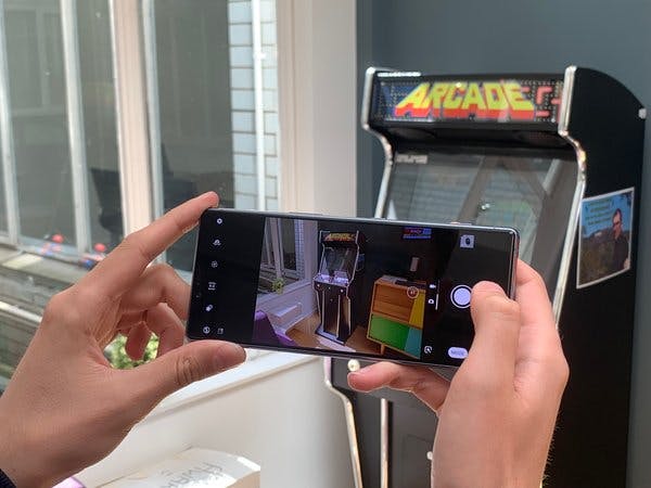 Sony Xperia 1 camera in use