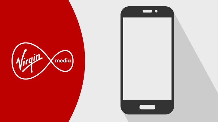 Virgin Media and logo and mobile