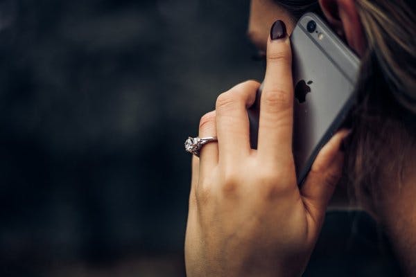 person using phone