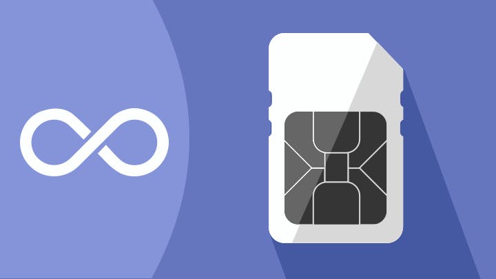 Unlimited data SIM icon