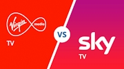 Virgin Media TV vs Sky TV logo