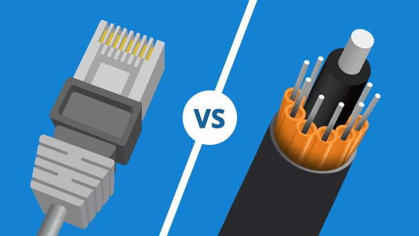 Cable vs fibre icon