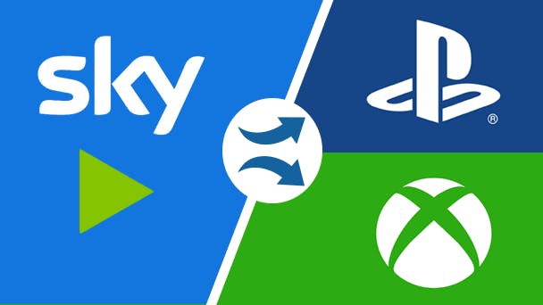 Sky, Playstation & Xbox logos