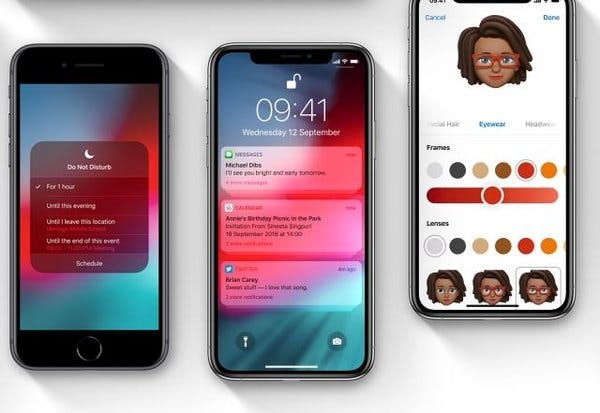 iOS 12 iPhone XS