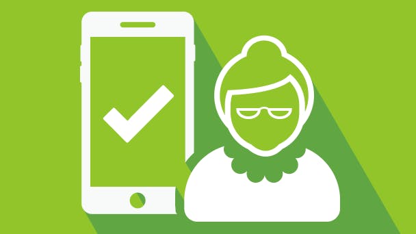 Elderly phone icon