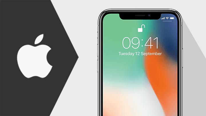 iPhone x logo and handset