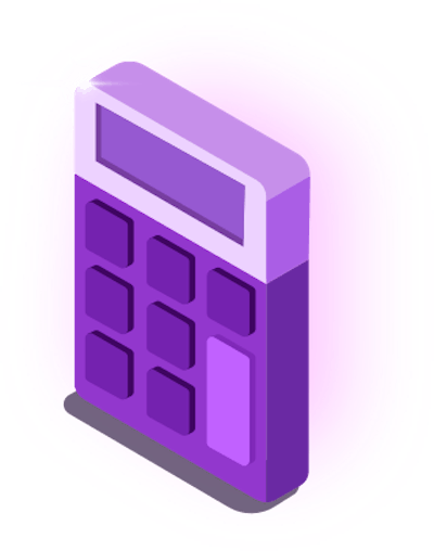 Illustration of purple calculator 