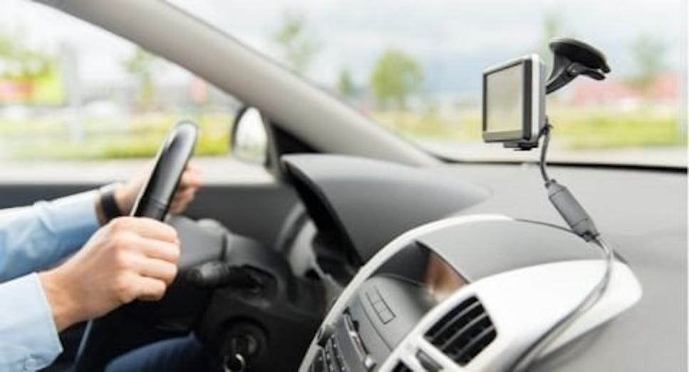 Sat nav in car