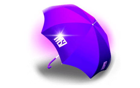 Purple umbrella graphic 