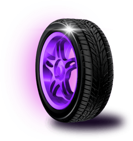 purple tyre