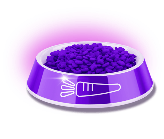 Image of a food bowl with a carrot icon on it