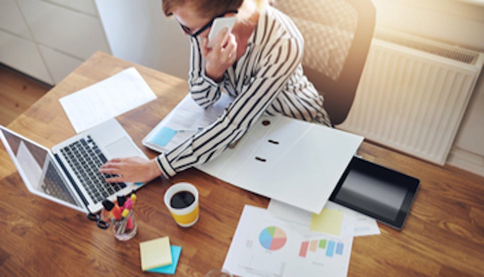 Person examining finances