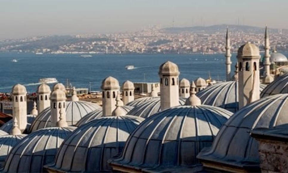 Roof-level view of Istanbul