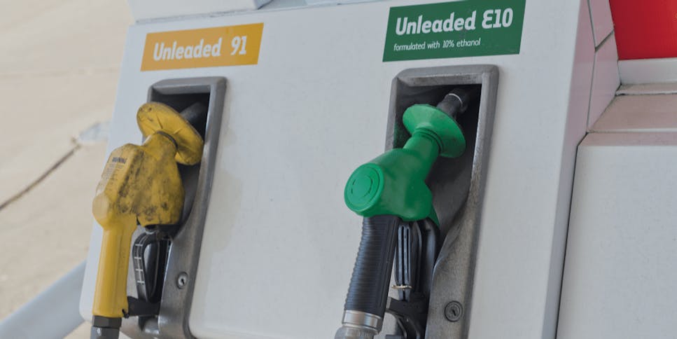 Car filling up with petrol