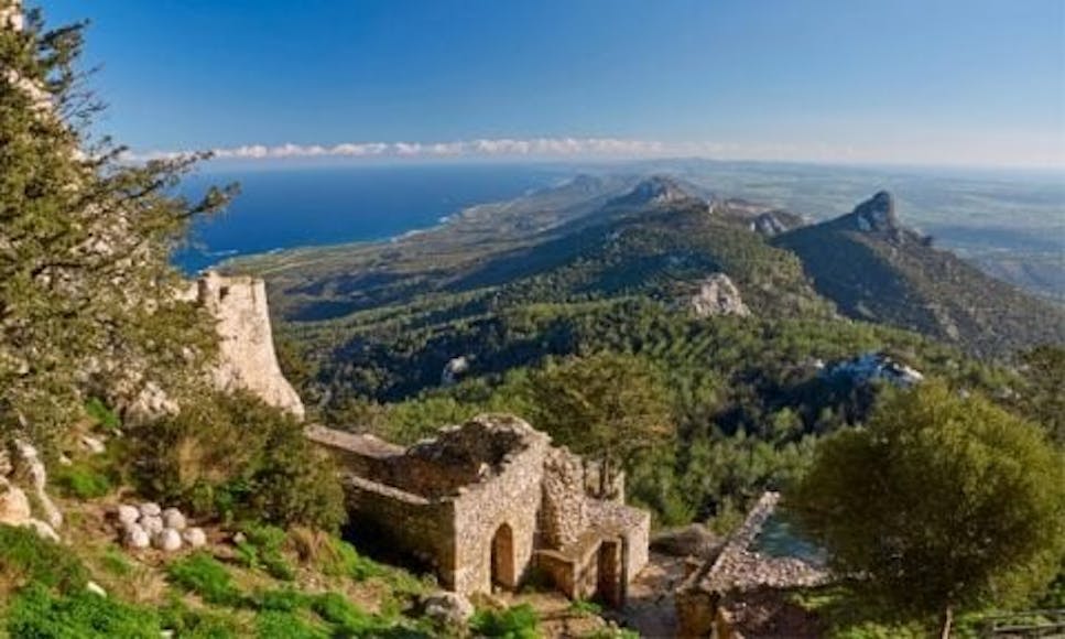 Mountain-top ruins, Cyprus.