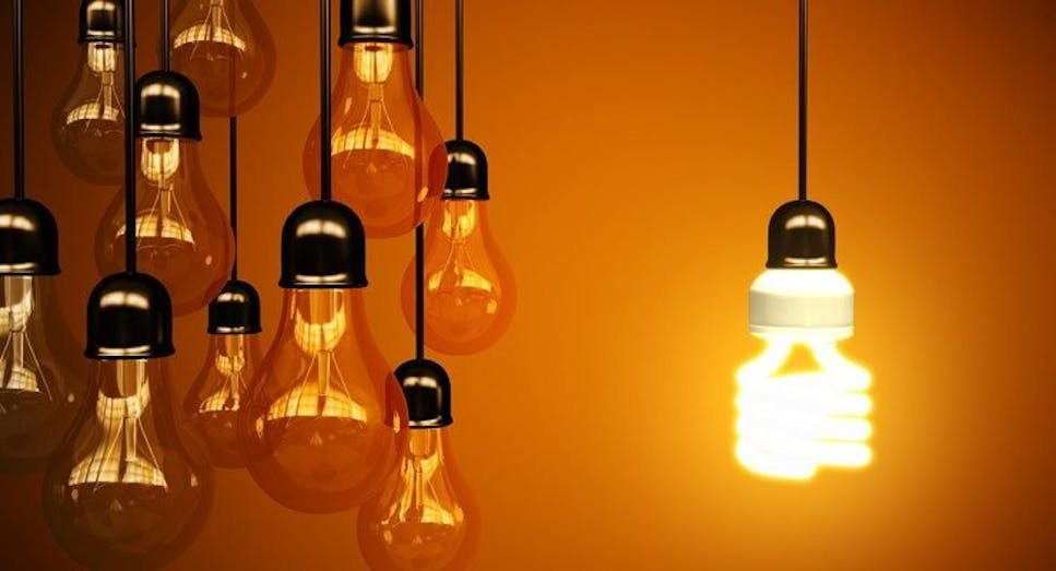 Lightbulbs hanging