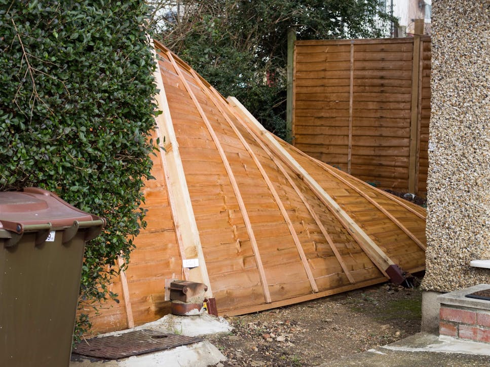 garden fence damage