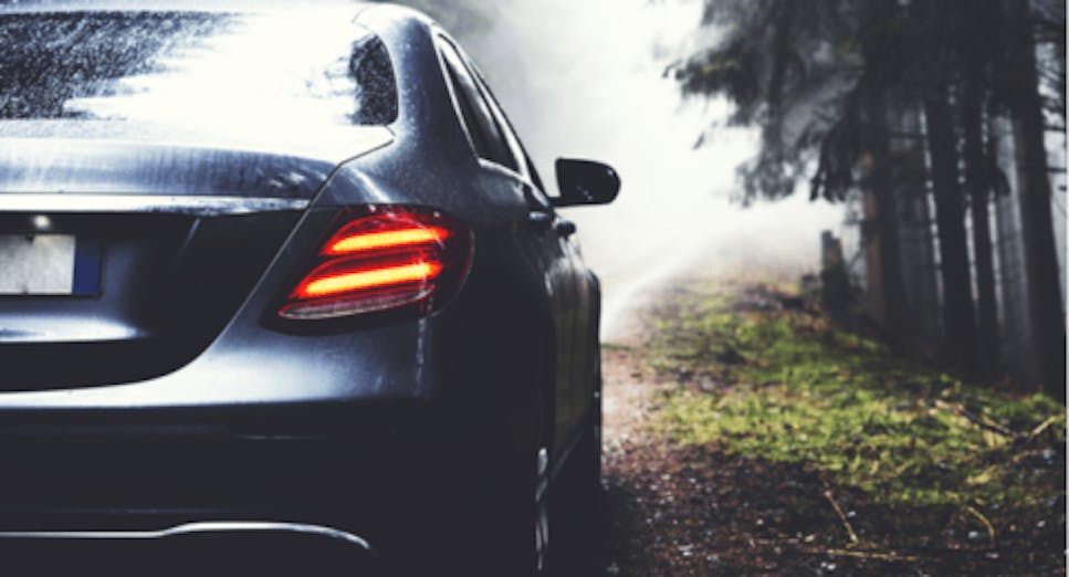 Car on a country road