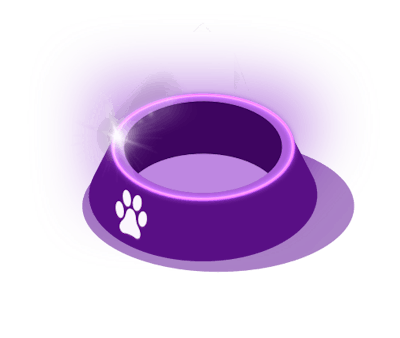 Pet feeding bowl illustration