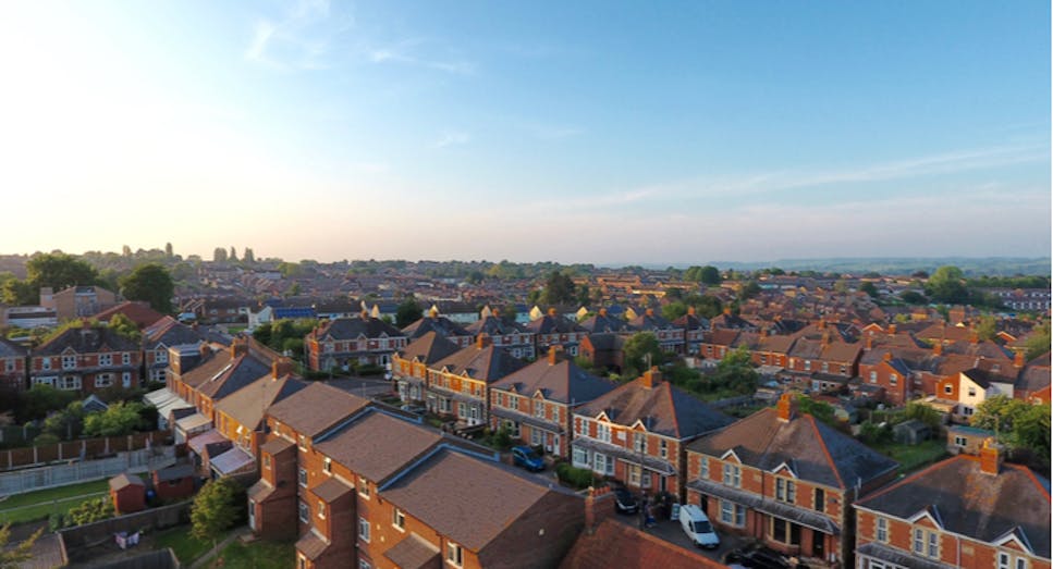 Aerial view of housing