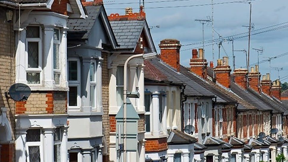 Row of UK houses