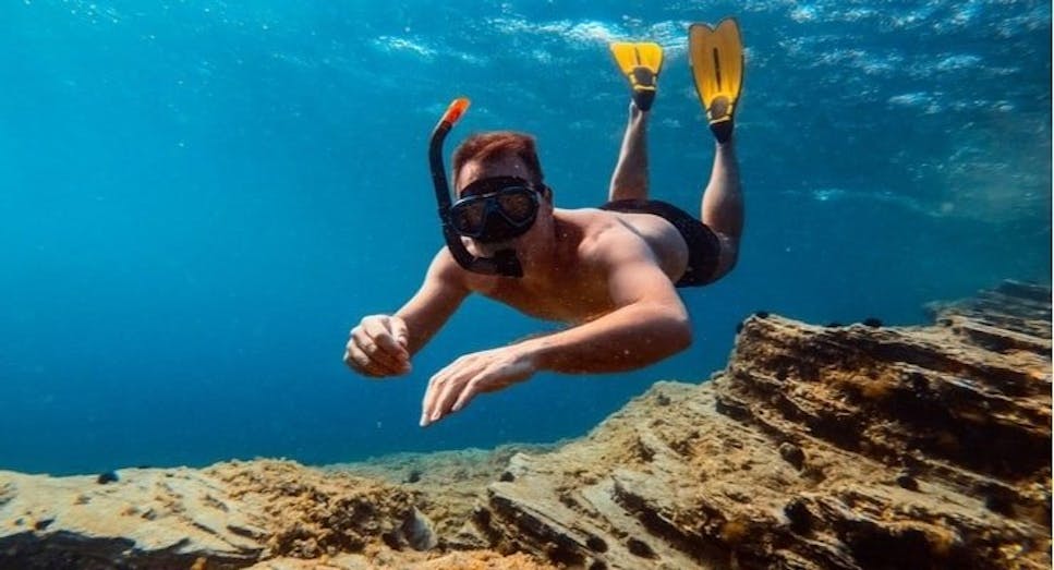 Man snorkelling