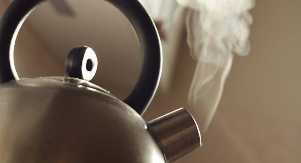 steaming kettle