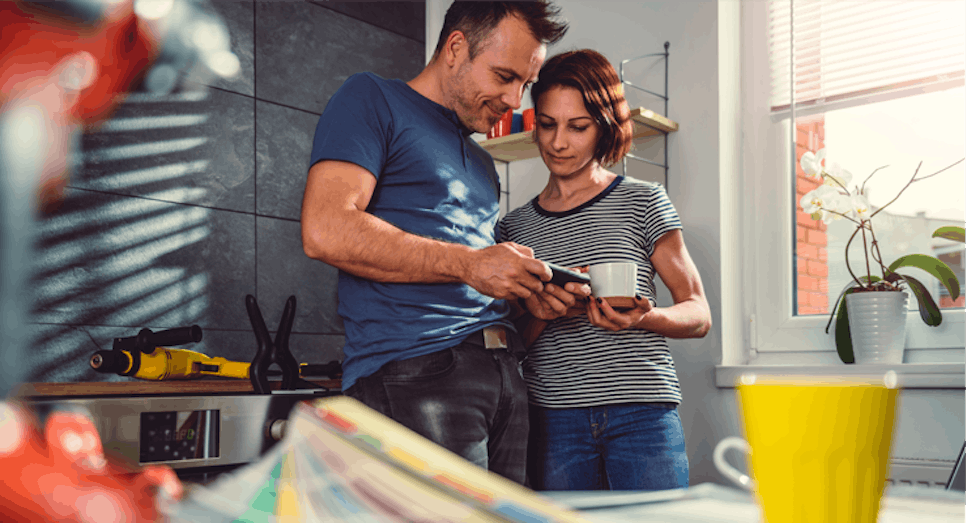 Couple in kitchen