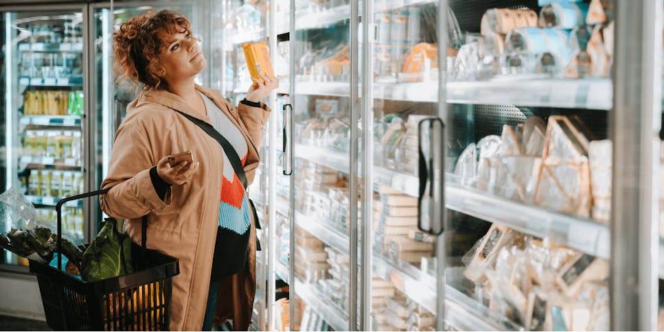 Woman shopping in the supermarket