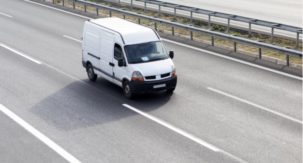 van on the motorway