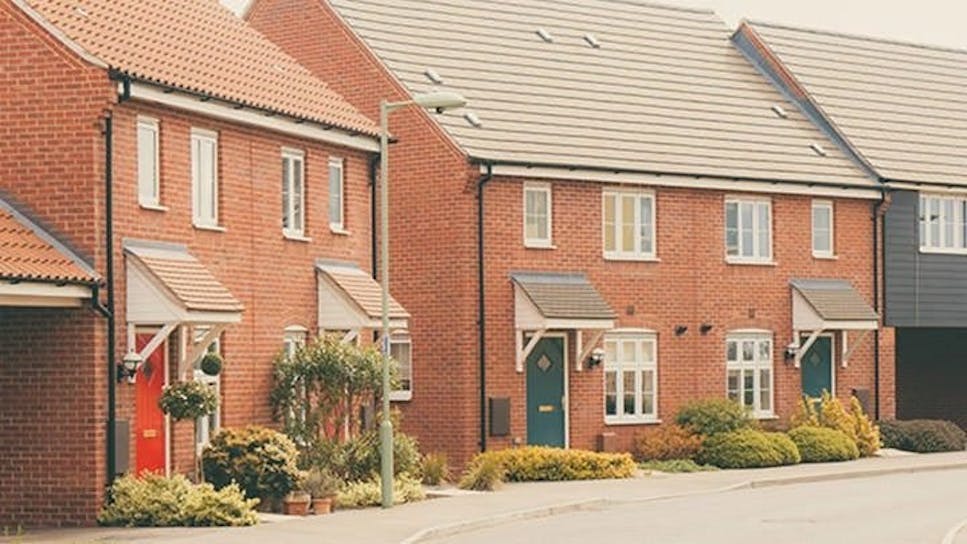 Row of modern houses