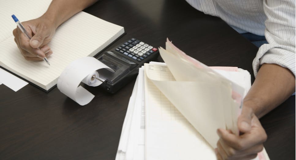 Man doing accounts