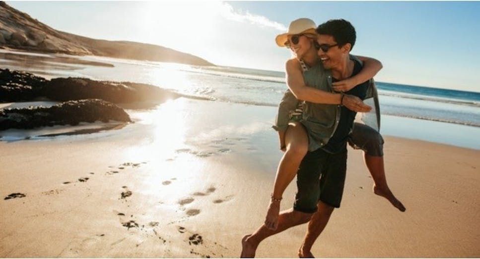 Running on a beach