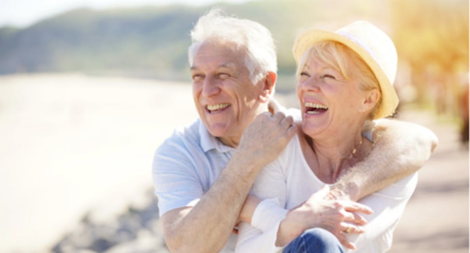Couple laughing