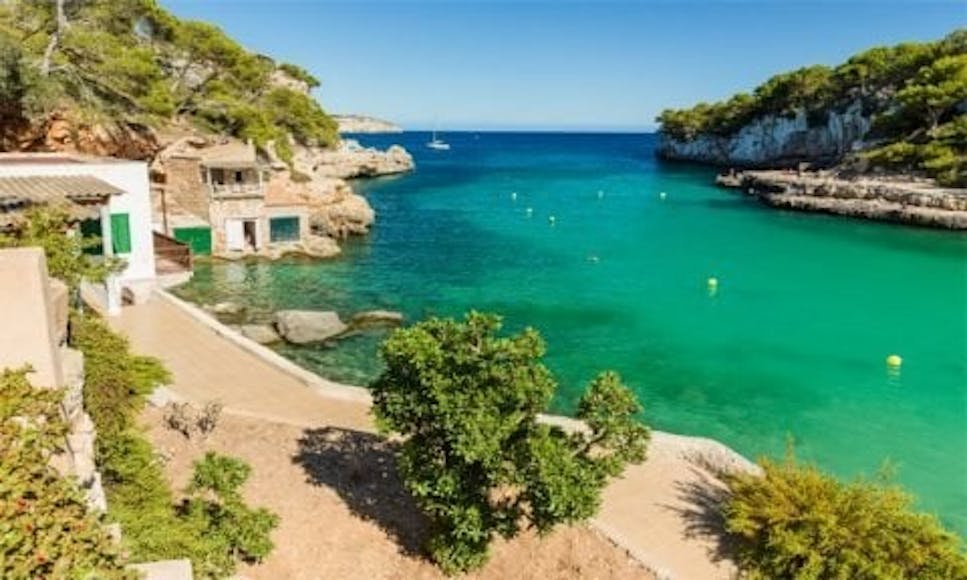 Azure bay in the Balearics