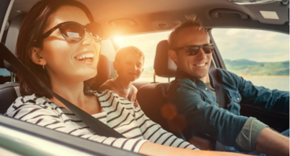 Family in a car