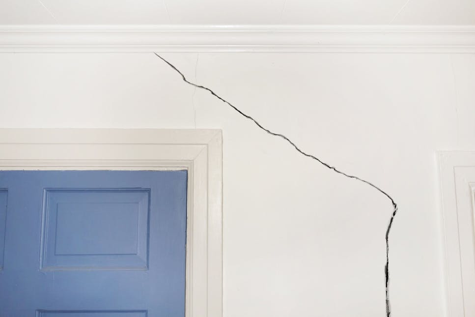 crack in wall