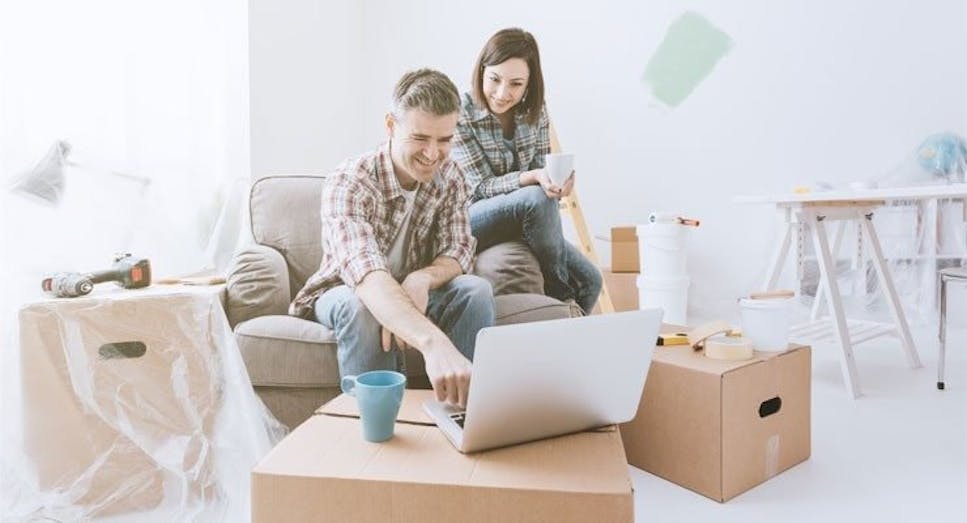 happy tenants moving home