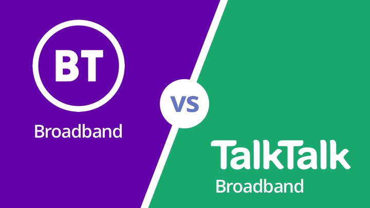 BT vs TalkTalk logo