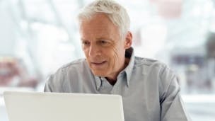 man using laptop