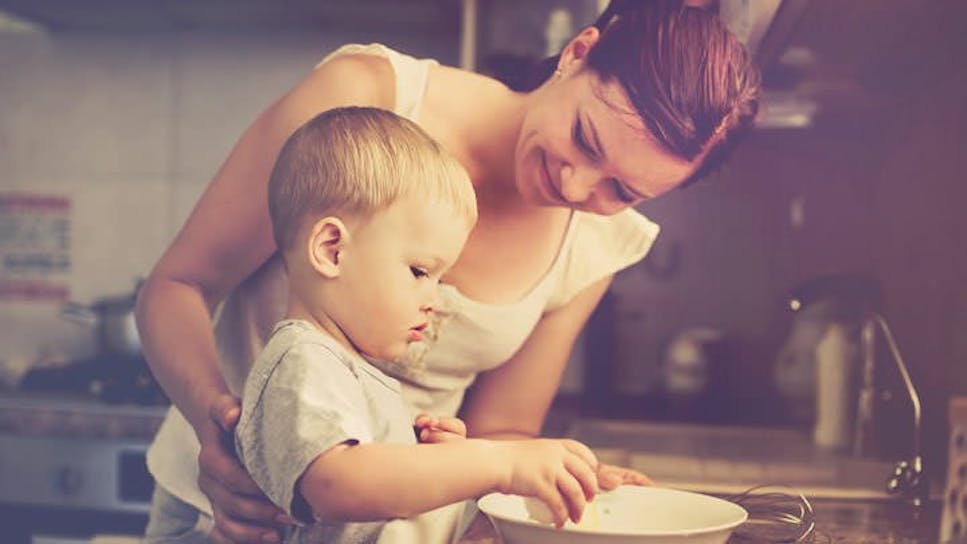lady with baby
