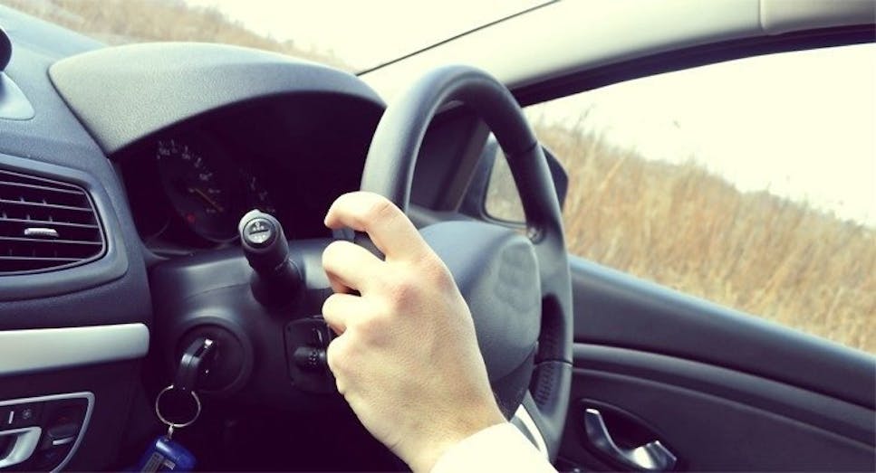 Hands on steering wheel